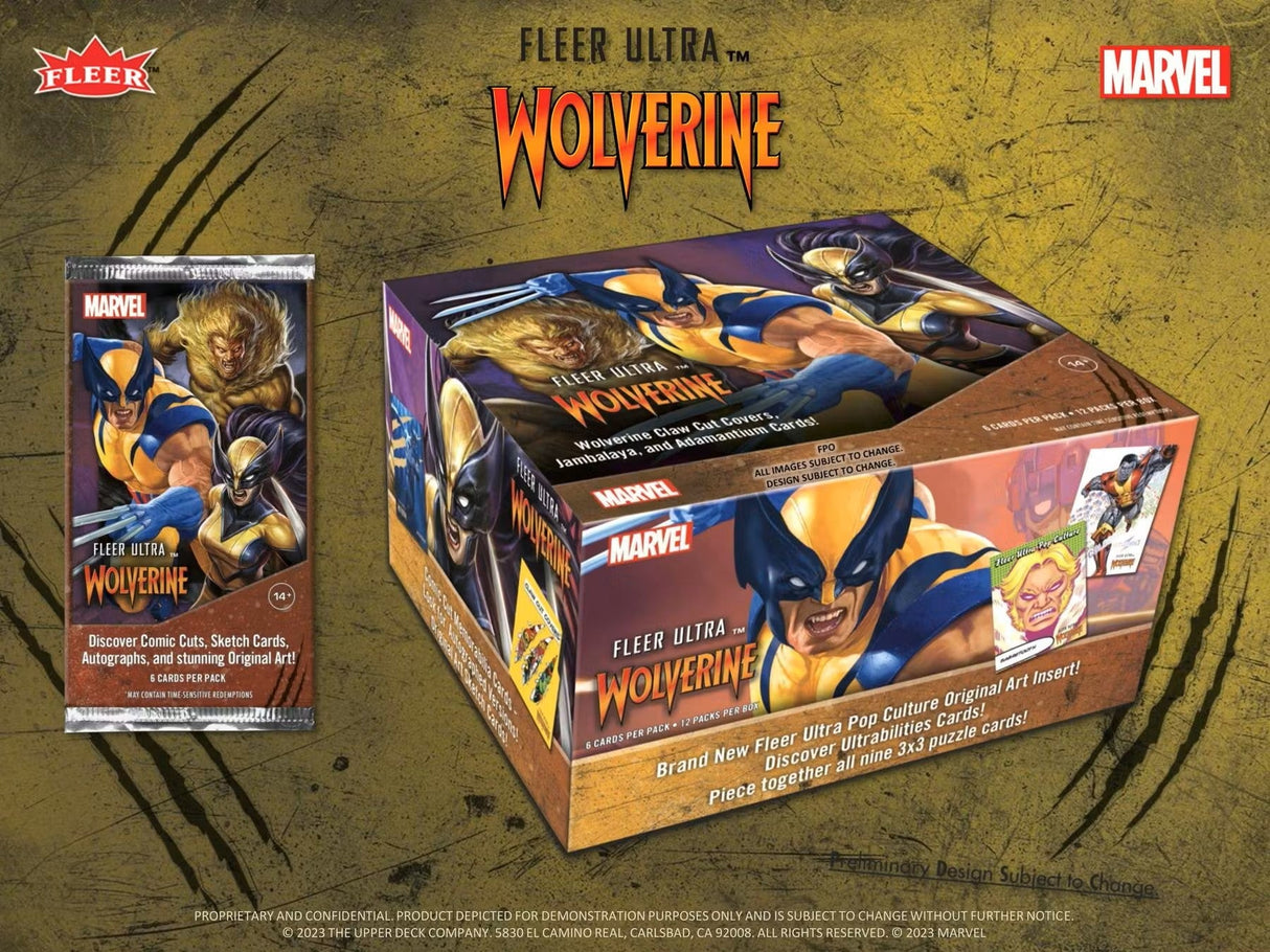 Marvel Fleer Ultra Wolverine Trading Cards Hobby Box (Upper Deck 2024) - Columbia Hobby - Sports Card Boxes - Toploaders - Card Savers