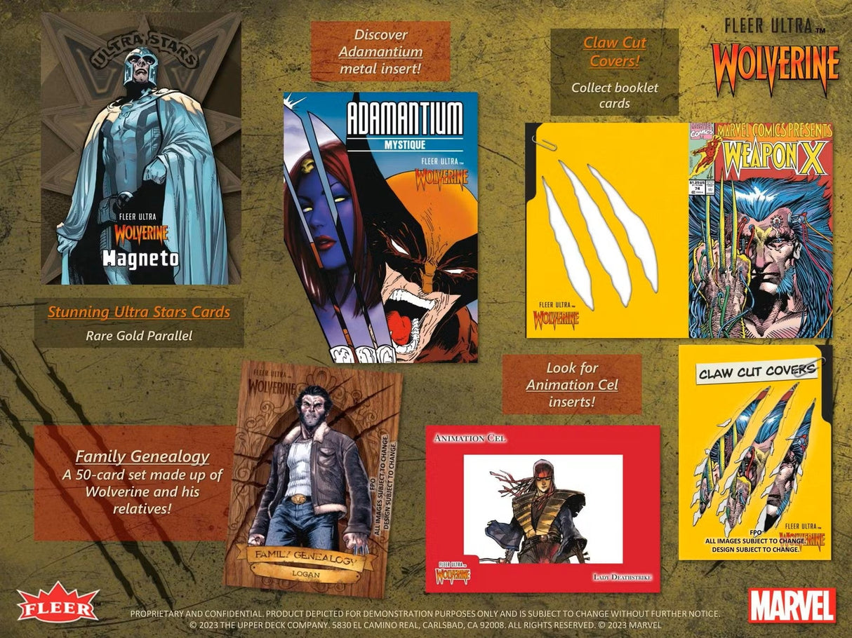 Marvel Fleer Ultra Wolverine Trading Cards Hobby Box (Upper Deck 2024) - Columbia Hobby - Sports Card Boxes - Toploaders - Card Savers