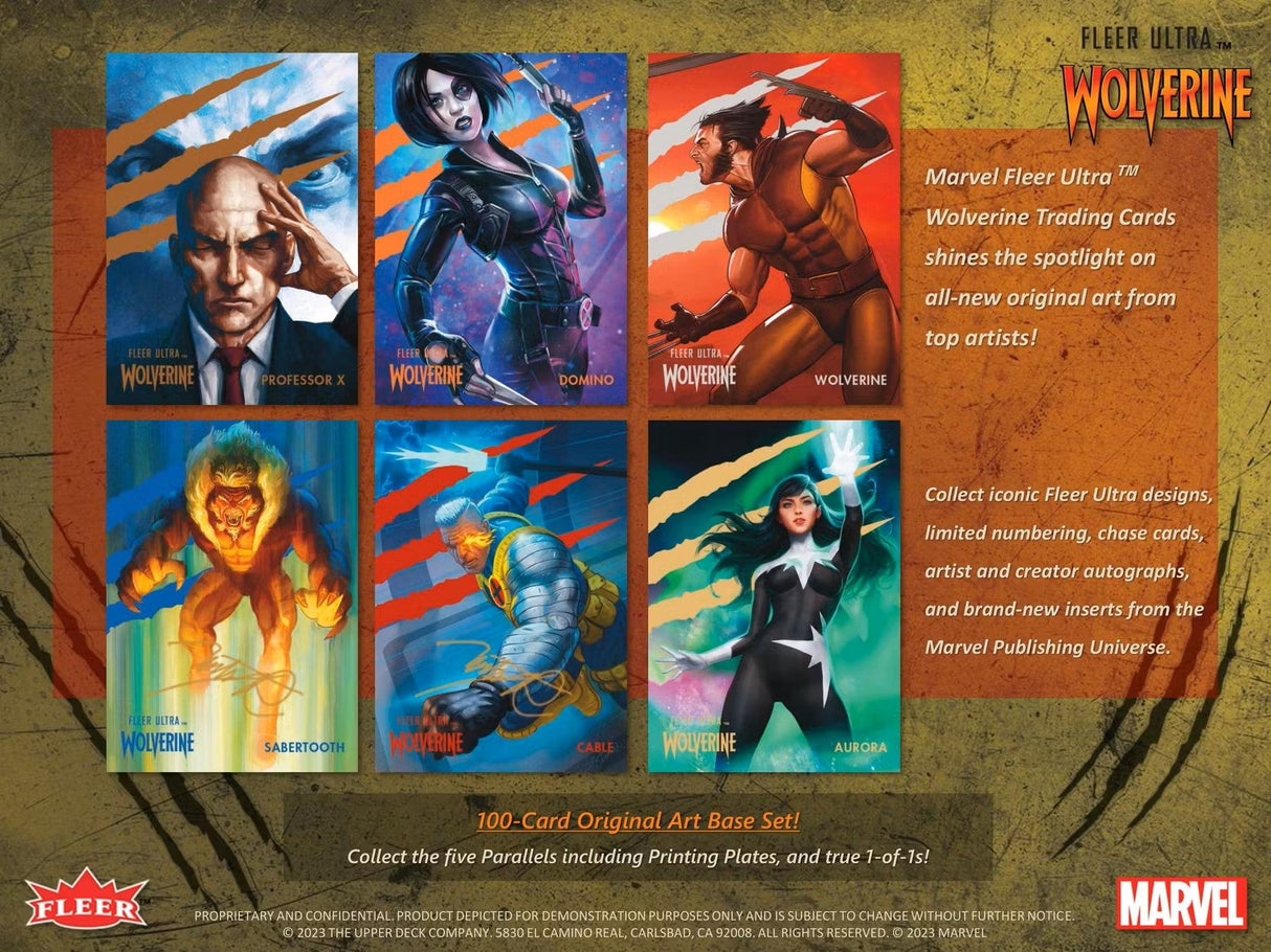 Marvel Fleer Ultra Wolverine Trading Cards Hobby Box (Upper Deck 2024) - Columbia Hobby - Sports Card Boxes - Toploaders - Card Savers
