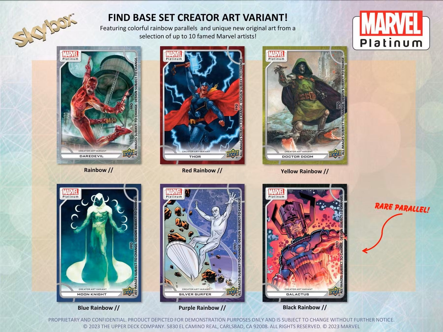 Marvel Platinum Trading Cards Hobby Box (Upper Deck 2023 2024) - Columbia Hobby - Sports Card Boxes - Toploaders - Card Savers