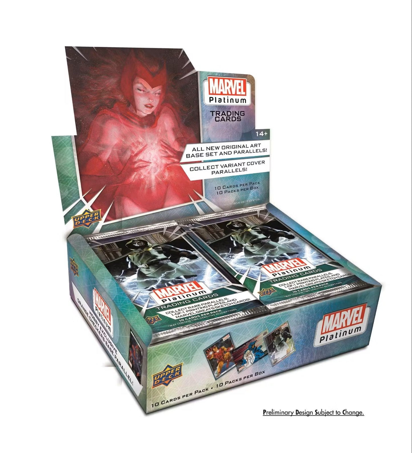Marvel Platinum Trading Cards Hobby Box (Upper Deck 2023 2024) - Columbia Hobby - Sports Card Boxes - Toploaders - Card Savers