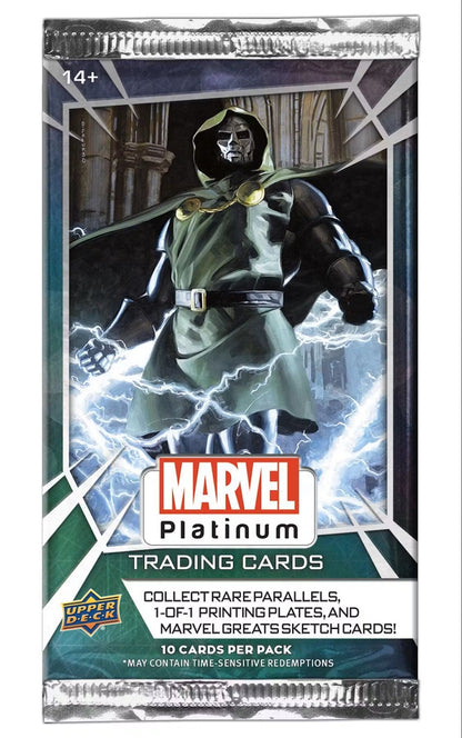 Marvel Platinum Trading Cards Hobby Box (Upper Deck 2023 2024) - Columbia Hobby - Sports Card Boxes - Toploaders - Card Savers