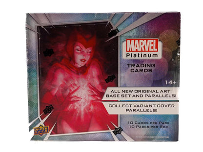 Marvel Platinum Trading Cards Hobby Box (Upper Deck 2023 2024) - Columbia Hobby - Sports Card Boxes - Toploaders - Card Savers