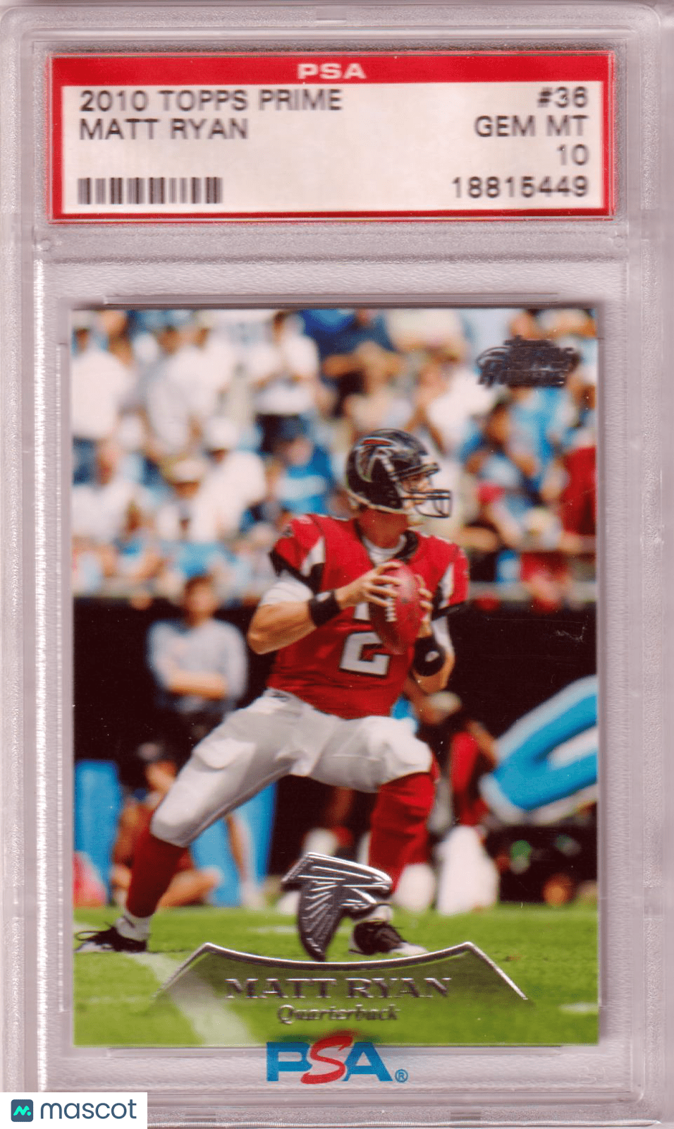 MATT RYANS 2010 Topps Prime 36 PSA 10 GEM MINT - FALCONS POP 1 - Columbia Hobby - Sports Card Boxes - Toploaders - Card Savers