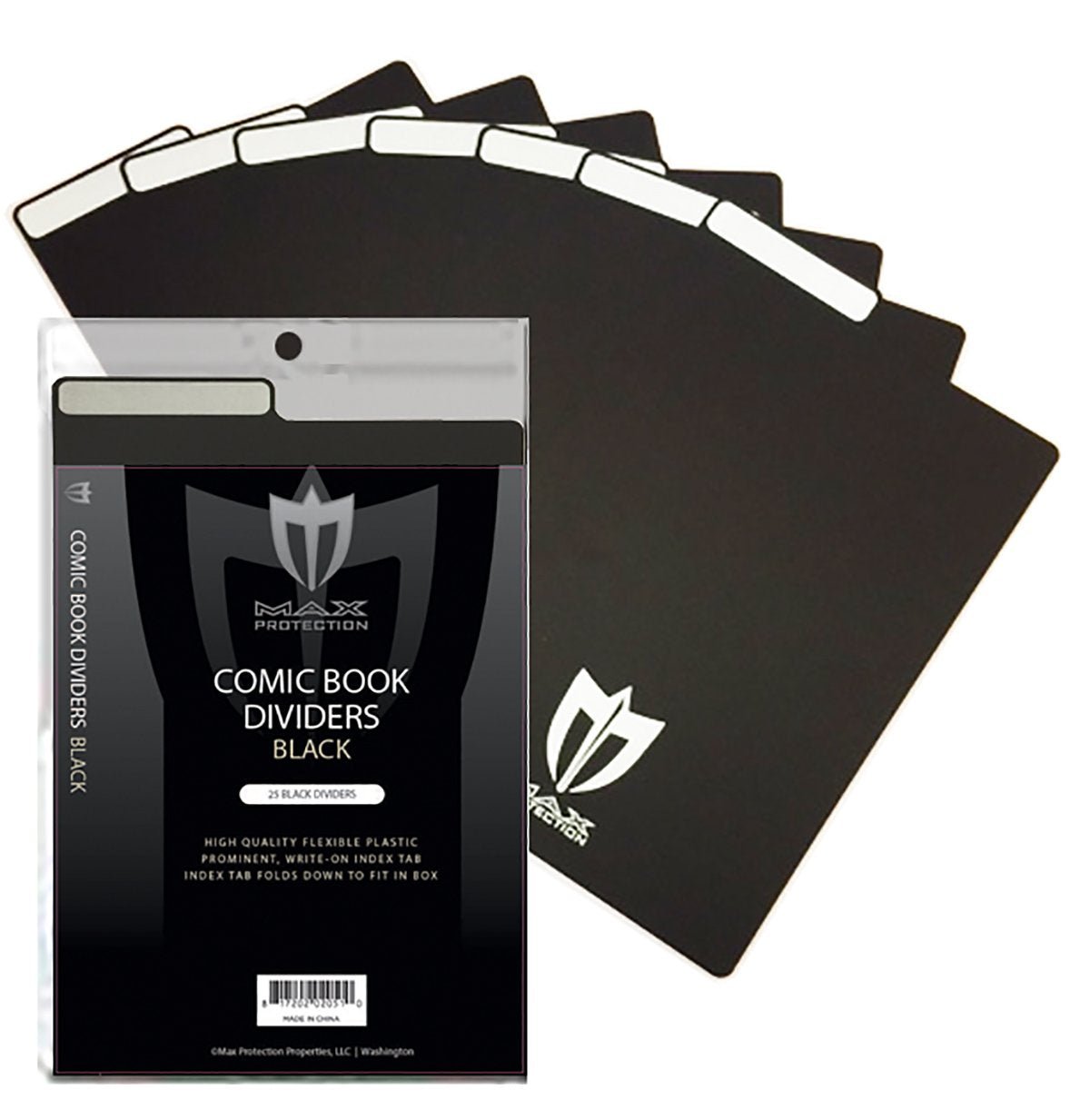 Max Pro Comic Book Dividers - Black - 300ct Case - Columbia Hobby - Sports Card Boxes - Toploaders - Card Savers