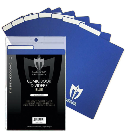 Max Pro Comic Book Dividers - Blue - 300ct Case - Columbia Hobby - Sports Card Boxes - Toploaders - Card Savers