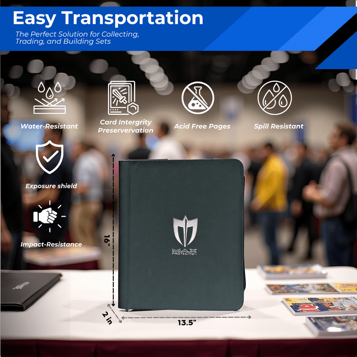 Max Pro Ultra Guardian Top Loader Binder | Holds 252 Standard 3″×4″ Sports & Pokemon Cards - Columbia Hobby - Sports Card Boxes - Toploaders - Card Savers