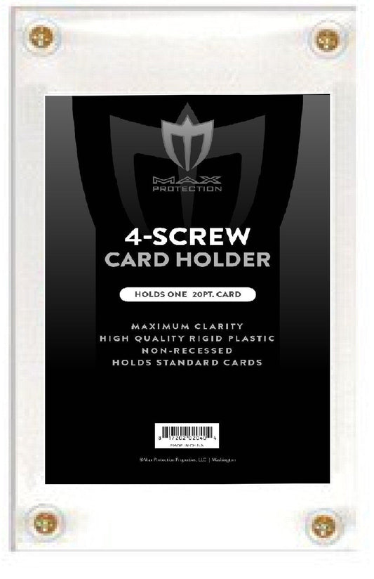 Max Protection 4 - Screw Card Holder - Non Recessed - Columbia Hobby - Sports Card Boxes - Toploaders - Card Savers