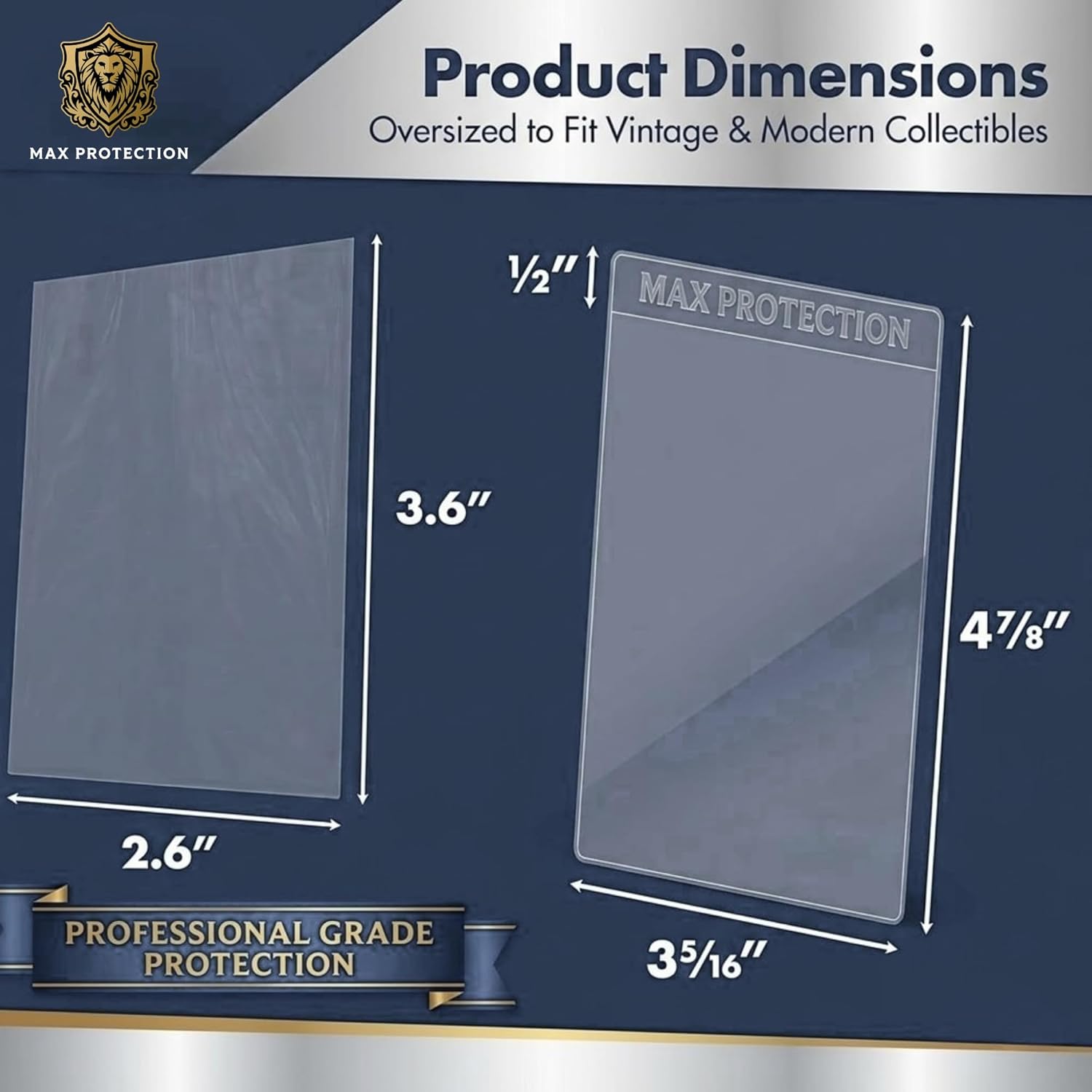 Max Protection Pro-Guard Semi Rigid Card Holders w/Sleeves - 200ct Box - Columbia Sports Cards
