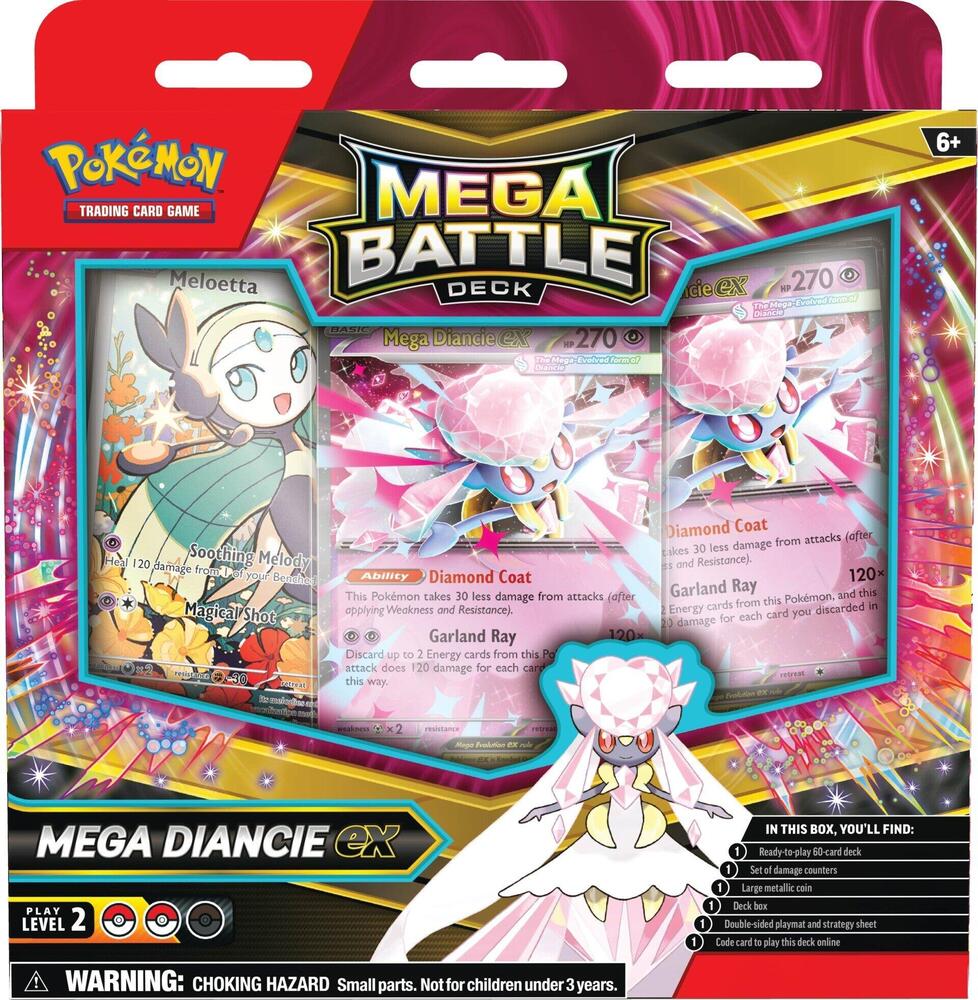 Mega Battle Deck: Mega Gengar EX/Mega Diancie EX Box | Columbia Sports Cards - Columbia Hobby - Sports Card Boxes - Toploaders - Card Savers