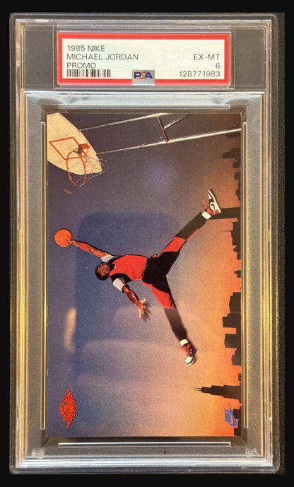 1985 Nike Michael Jordan Promo graded PSA 6 trading card - front