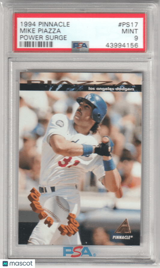 MIKE PIAZZA 1994 Pinnacle Power Surge #PS17 PSA 9 MINT - DODGERS - Columbia Hobby - Sports Card Boxes - Toploaders - Card Savers