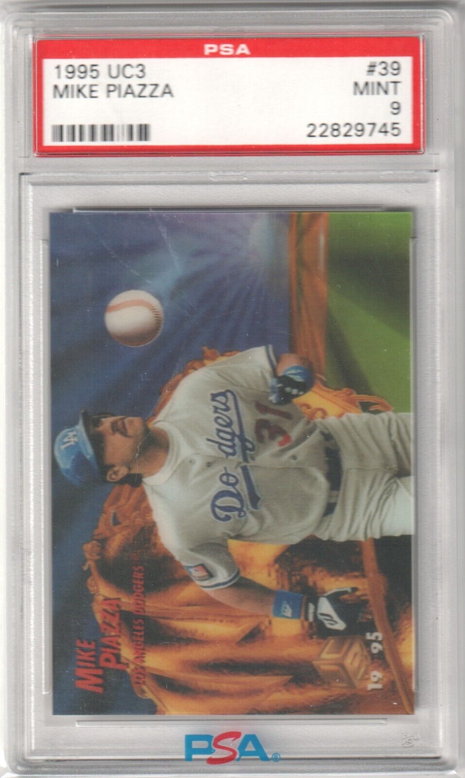 MIKE PIAZZA 1995 Pinnacle UC3 #39 PSA 9 MINT - DODGERS - Columbia Hobby - Sports Card Boxes - Toploaders - Card Savers