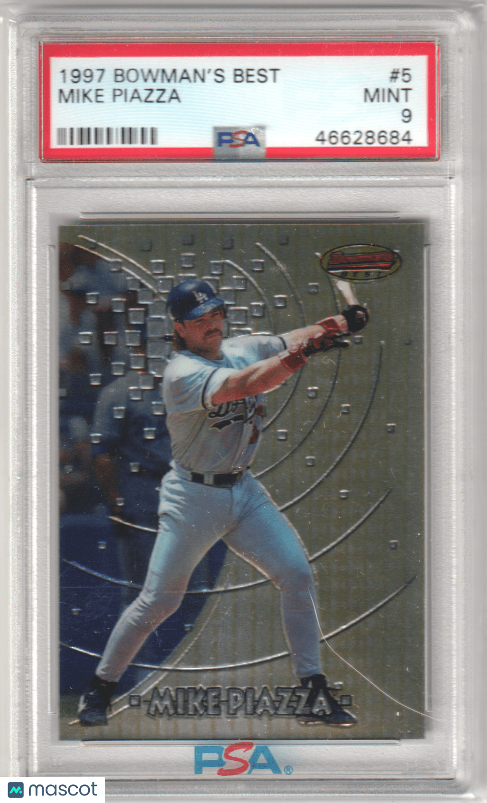 MIKE PIAZZA 1997 Bowman's Best #5 PSA 9 MINT - DODGERS - Columbia Hobby - Sports Card Boxes - Toploaders - Card Savers