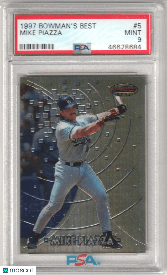 MIKE PIAZZA 1997 Bowman's Best #5 PSA 9 MINT - DODGERS - Columbia Hobby - Sports Card Boxes - Toploaders - Card Savers