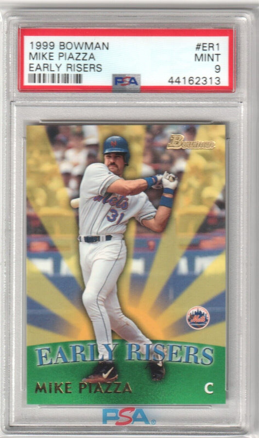 MIKE PIAZZA 1999 Bowman Early Risers #ER1 PSA 9 MINT - METS - Columbia Hobby - Sports Card Boxes - Toploaders - Card Savers