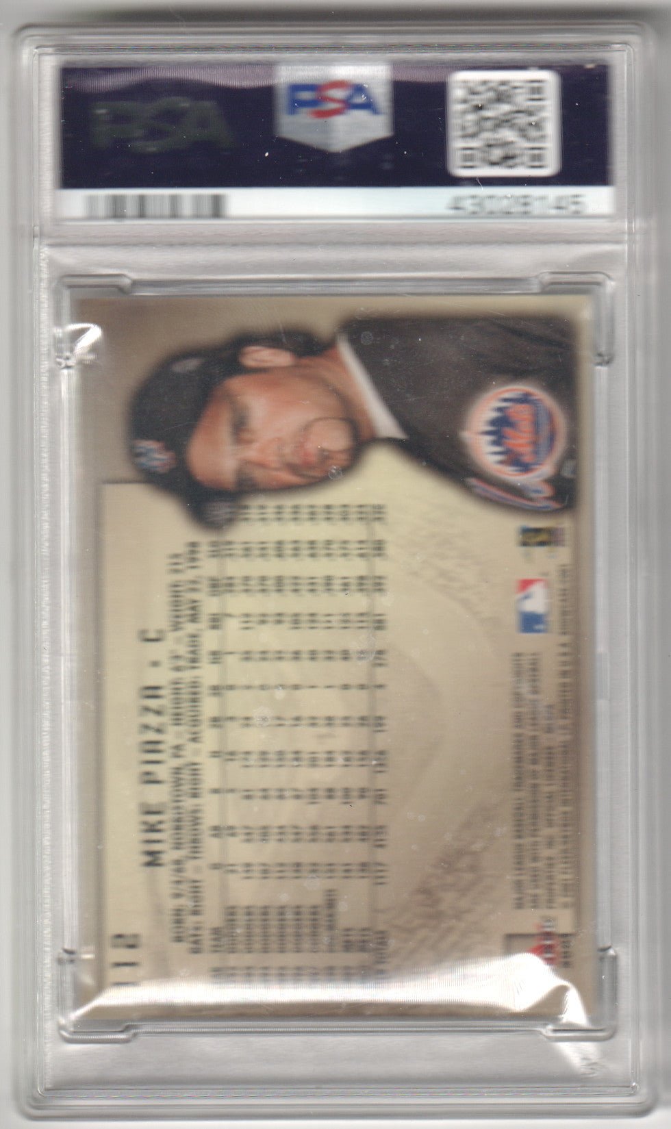 MIKE PIAZZA 2001 Fleer Showcase #112 PSA 9 MINT - METS - Columbia Hobby - Sports Card Boxes - Toploaders - Card Savers