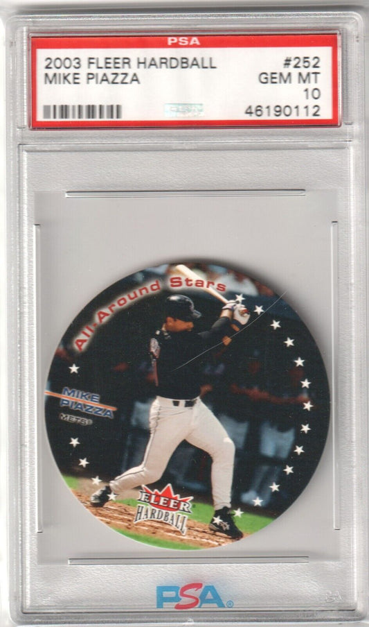 MIKE PIAZZA 2003 Fleer Hardball #252 PSA 10 GEM MINT - METS - Columbia Hobby - Sports Card Boxes - Toploaders - Card Savers