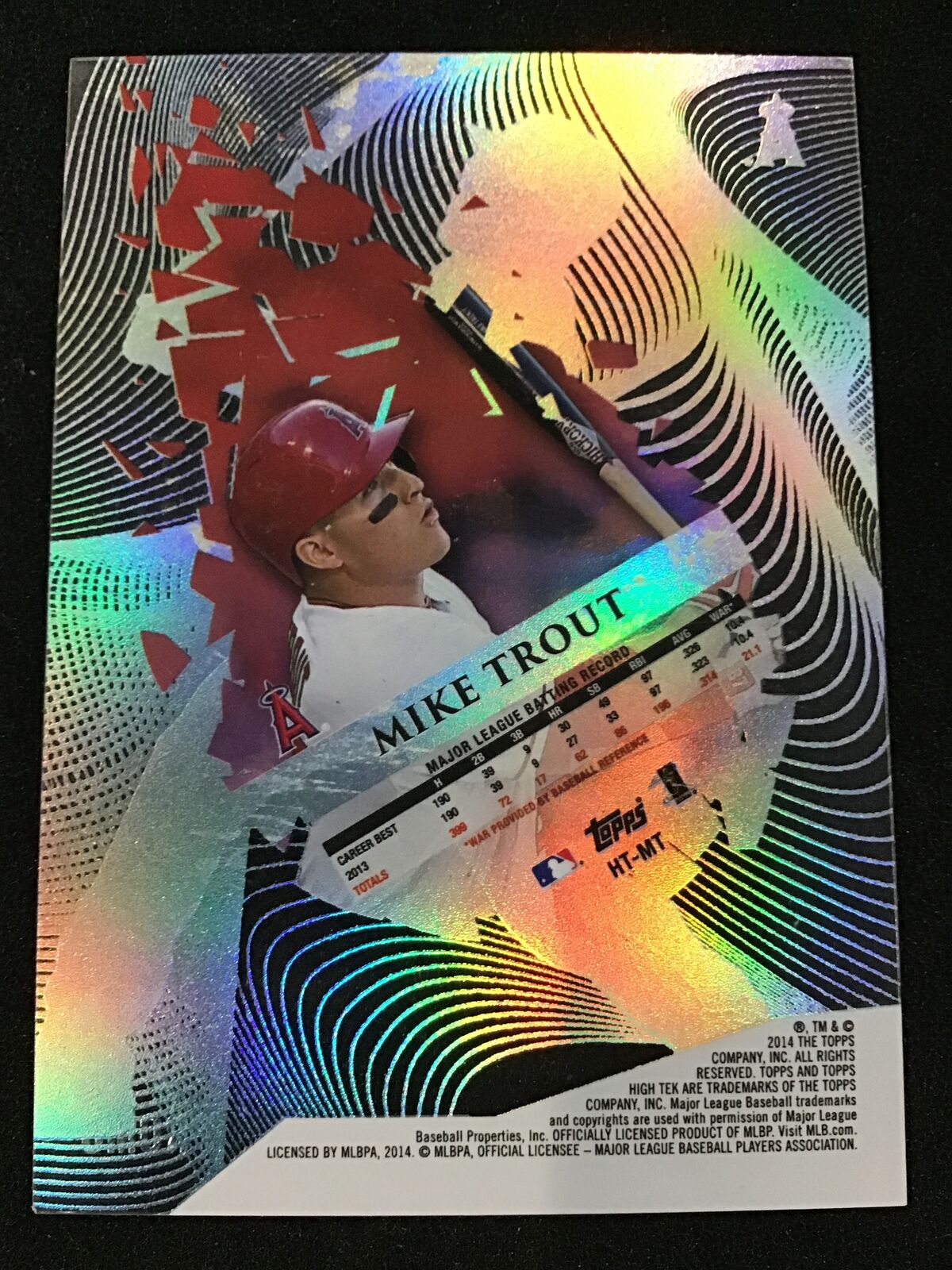 Mike Trout 2014 Topps High Tek HT - MT Promo Angels - Columbia Hobby - Sports Card Boxes - Toploaders - Card Savers