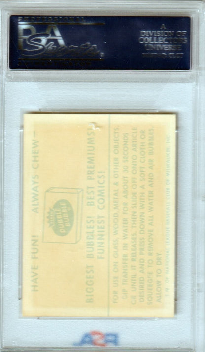 MILWAUKEE BRAVES 1961 Fleer Team Logo Decals PSA 8 NM - MT - Columbia Hobby - Sports Card Boxes - Toploaders - Card Savers