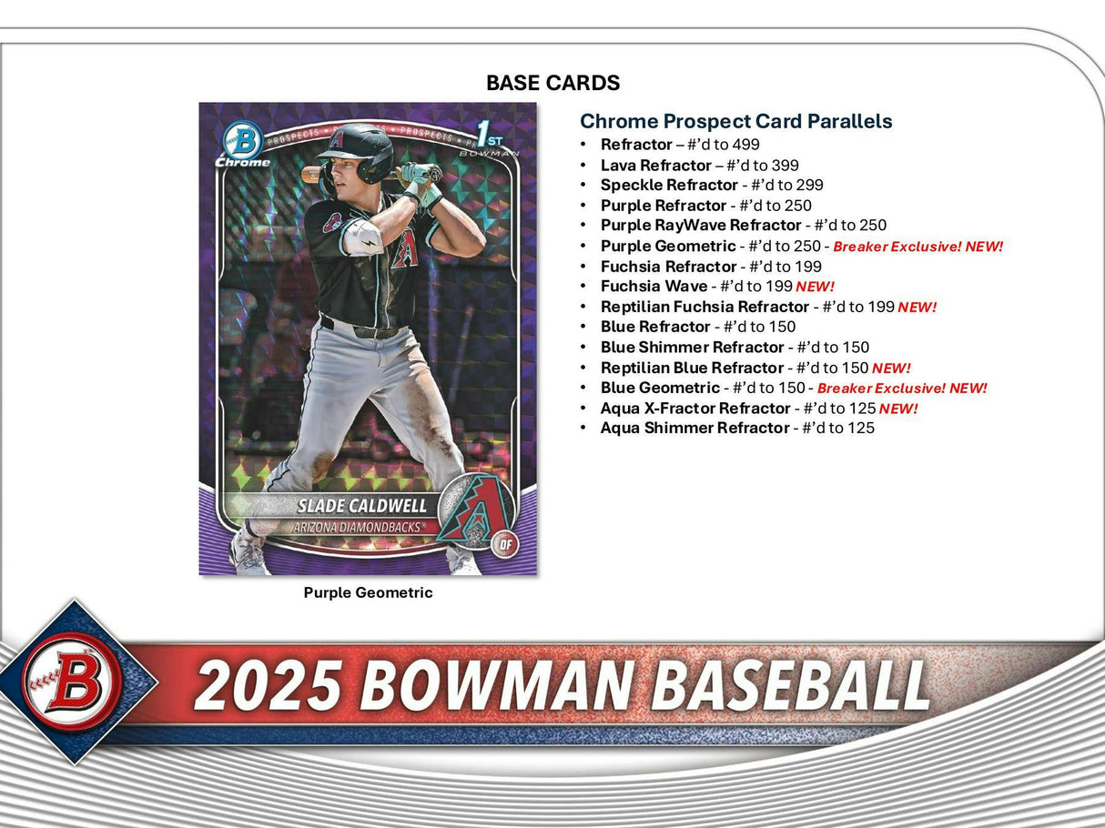 2025 Bowman Baseball Breaker Delight Box