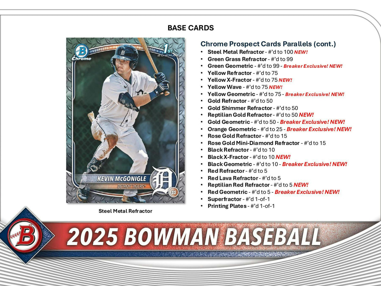 2025 Bowman Baseball Breaker Delight Box