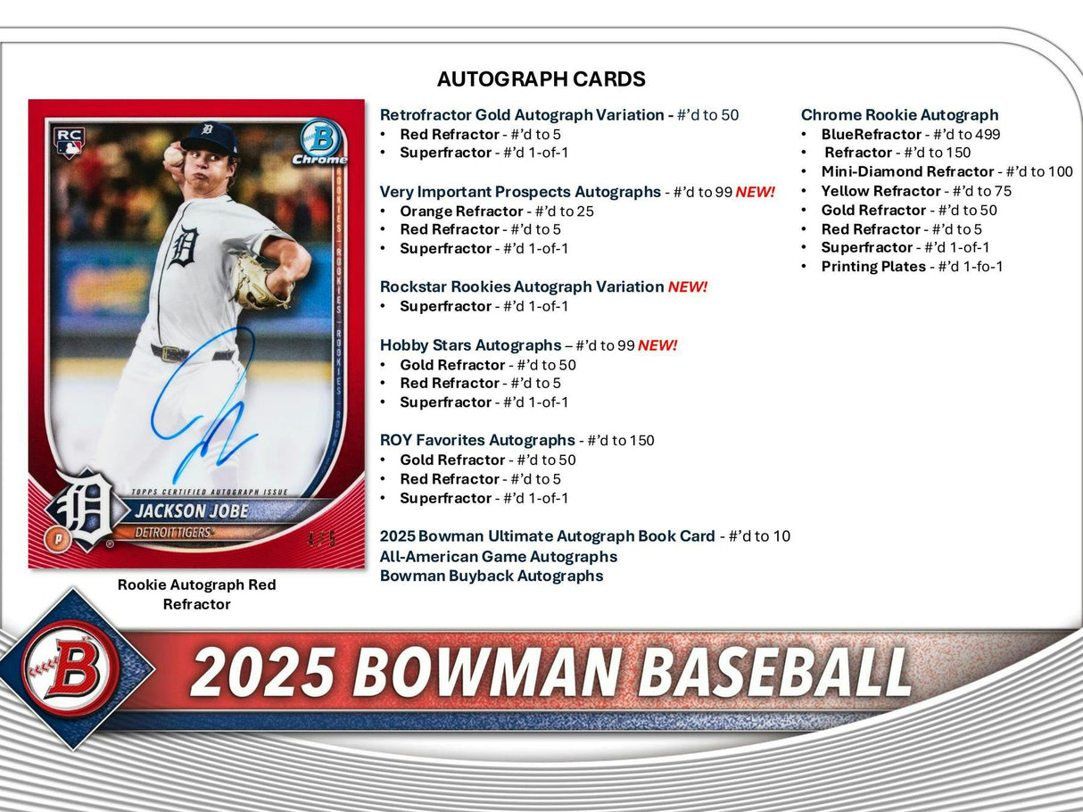 2025 Bowman Baseball Breaker Delight Box