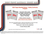 2025 Topps Series 1 Baseball Hobby Jumbo Box