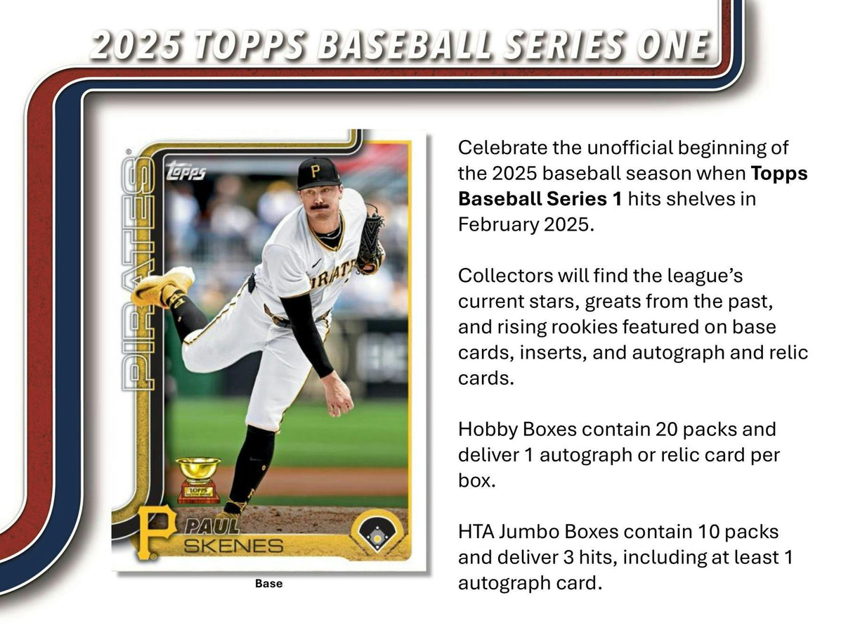 2025 Topps Series 1 Baseball Hobby Jumbo Box