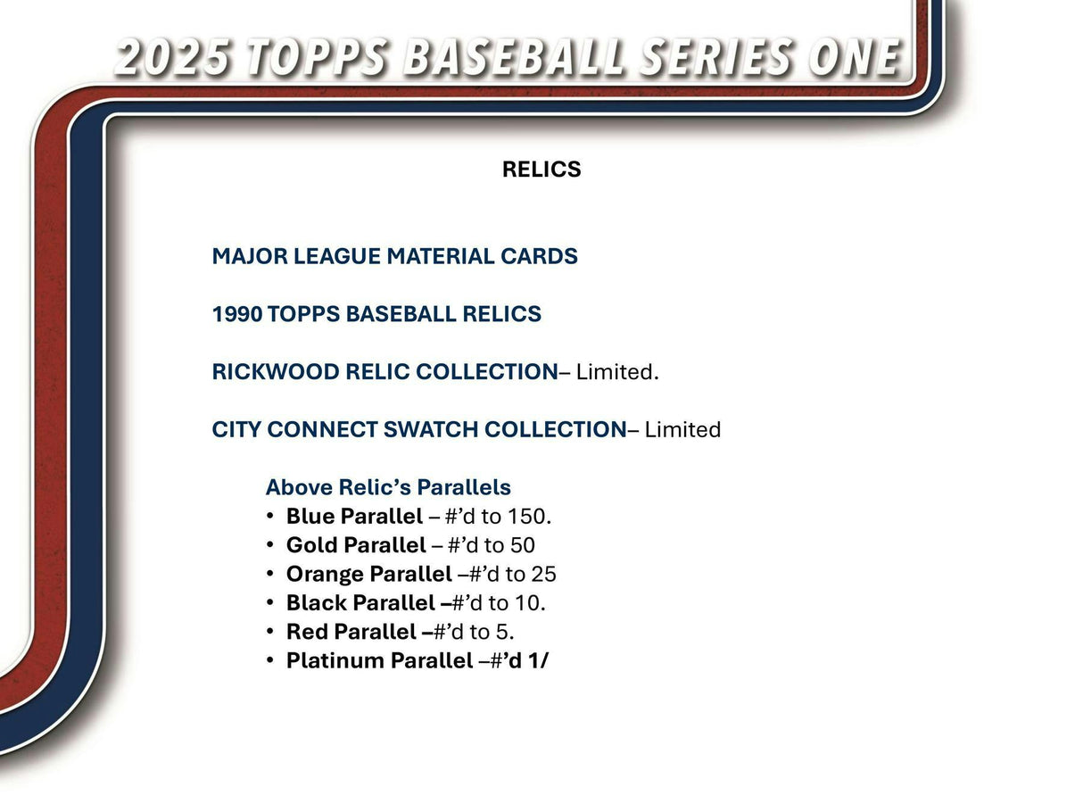 2025 Topps Series 1 Baseball Hobby Jumbo Box