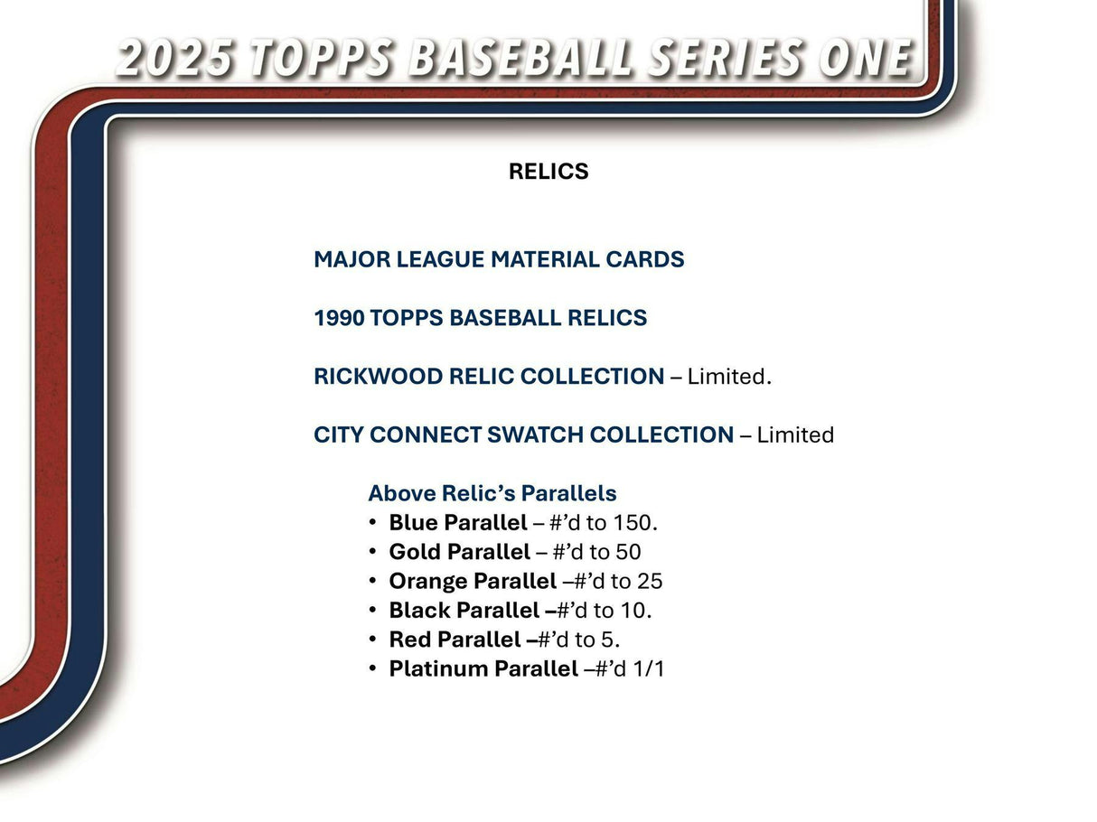 2025 Topps Series 1 Baseball Retail 20-Pack Box