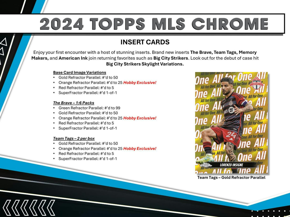 2024 Topps MLS Major League Soccer Chrome Hobby Box