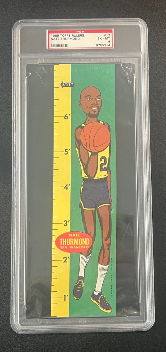 NATE THURMOND 1969 Topps Rulers #12 PSA 6 EXMT - Columbia Hobby - Sports Card Boxes - Toploaders - Card Savers