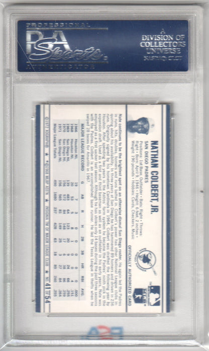 NATHAN NATE COLBERT 1972 Kellogg's #41 PSA 9 MINT - PADRES - Columbia Hobby - Sports Card Boxes - Toploaders - Card Savers