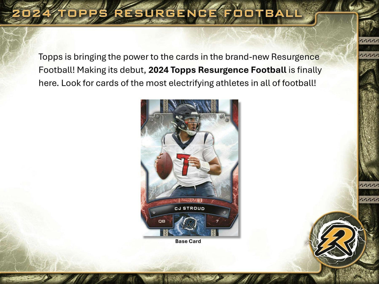 2024 Topps Resurgence Football 8-Pack Value SE Blaster Box