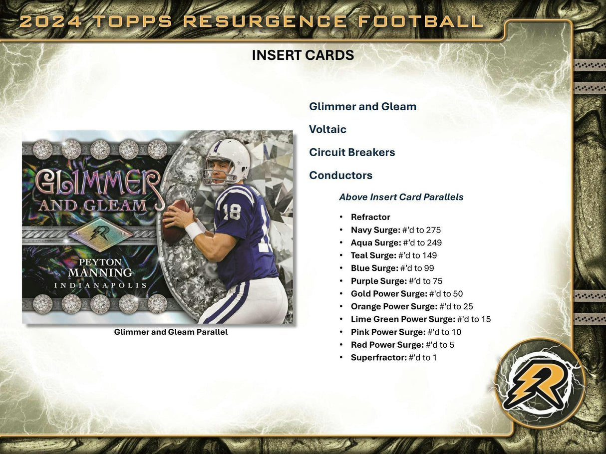2024 Topps Resurgence Football 8-Pack Value SE Blaster Box