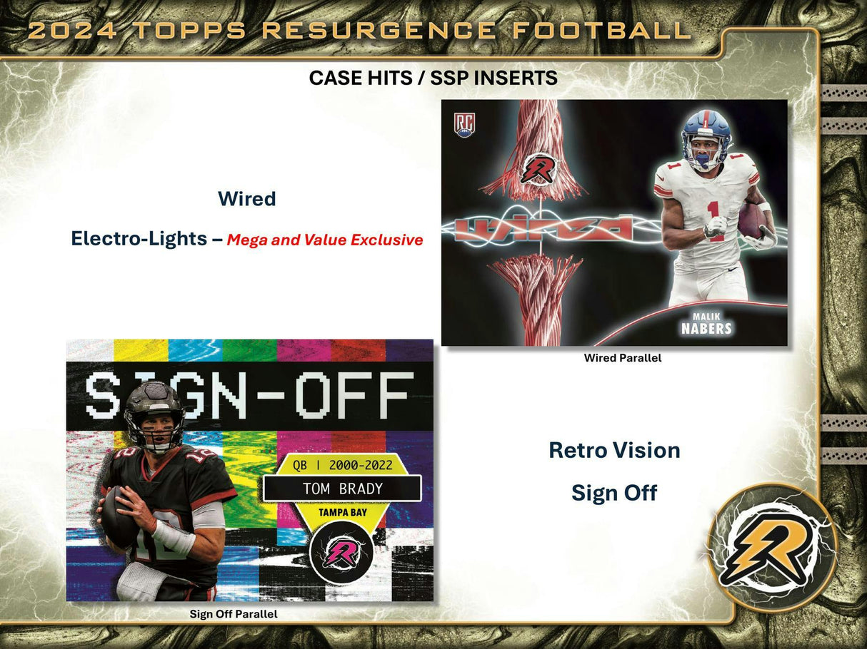 2024 Topps Resurgence Football 8-Pack Value SE Blaster Box