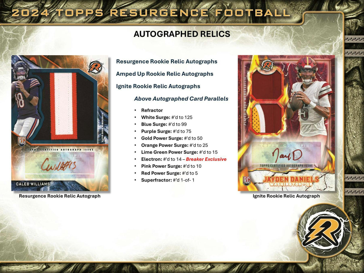 2024 Topps Resurgence Football 8-Pack Value SE Blaster Box