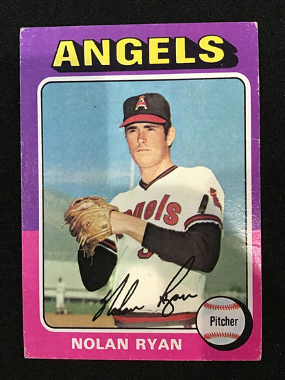 Nolan Ryan 1975 Topps #500 - California Angels - Columbia Hobby - Sports Card Boxes - Toploaders - Card Savers