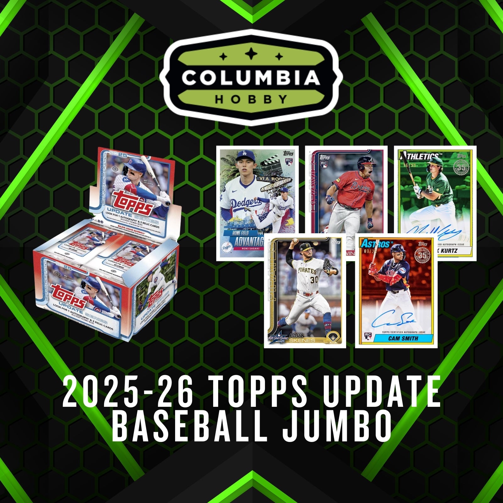 Not a product - Columbia Hobby - Sports Card Boxes - Toploaders - Card Savers
