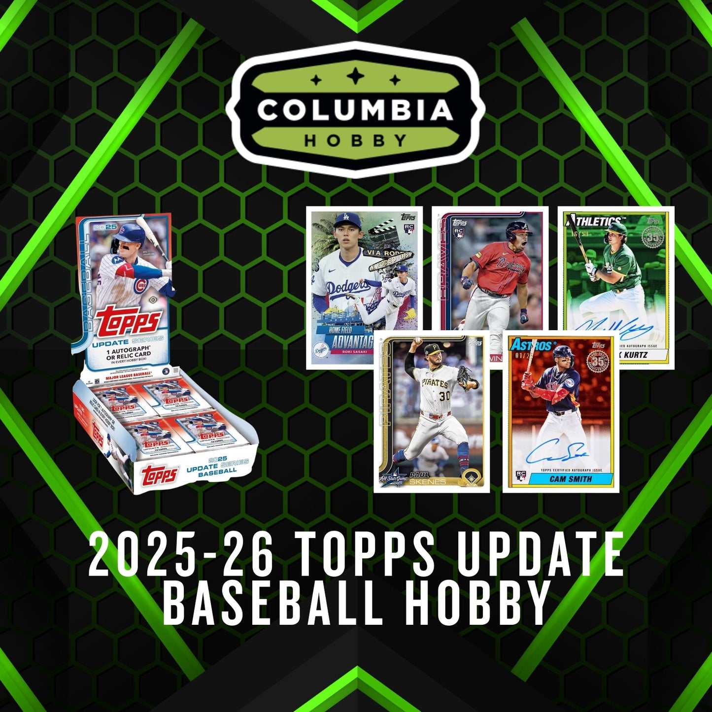 Not a product - Columbia Hobby - Sports Card Boxes - Toploaders - Card Savers