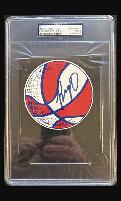 Oscar Robertson signed cut autograph PSA/DNA authentic - front