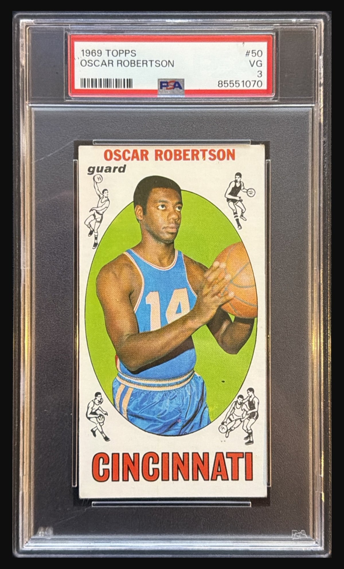 1969 Topps Oscar Robertson #50 graded PSA 3 trading card - front