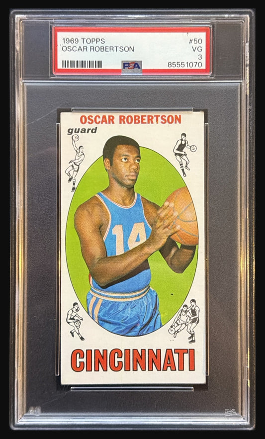 1969 Topps Oscar Robertson #50 graded PSA 3 trading card - front