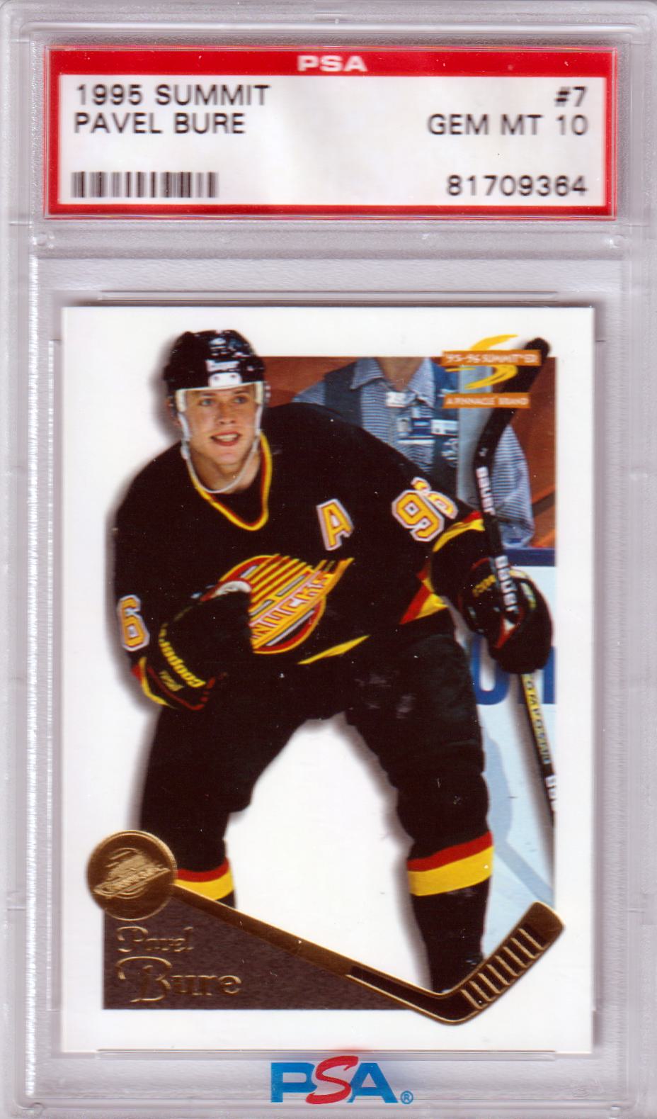 PAVEL BURE 1995 Summit #7 PSA 10 GEM MINT - CANUCKS - POP 3 - Columbia Hobby - Sports Card Boxes - Toploaders - Card Savers
