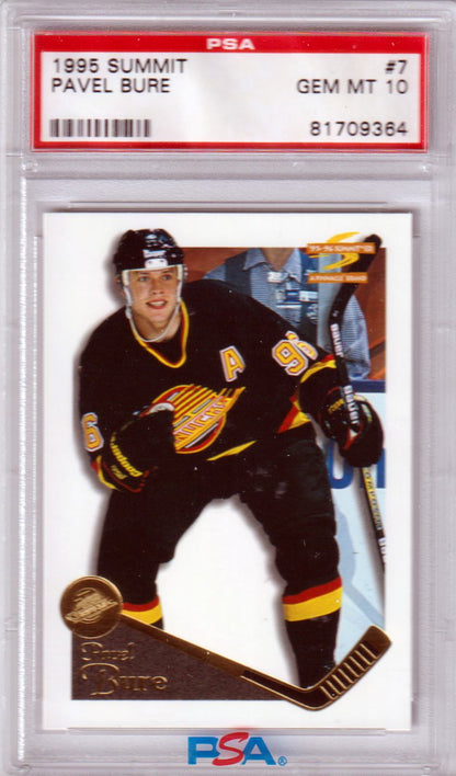 PAVEL BURE 1995 Summit #7 PSA 10 GEM MINT - CANUCKS - POP 3 - Columbia Hobby - Sports Card Boxes - Toploaders - Card Savers