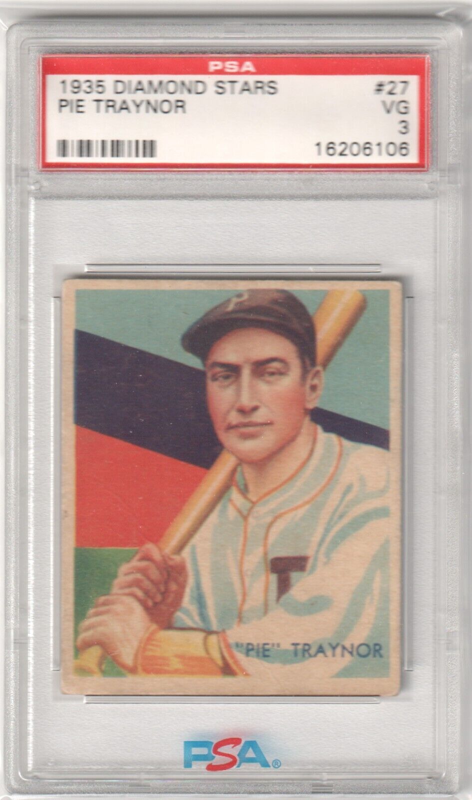 PIE TRAYNOR 1935 Diamond Stars #27 PSA 3 VG - PIRATES - Columbia Hobby - Sports Card Boxes - Toploaders - Card Savers