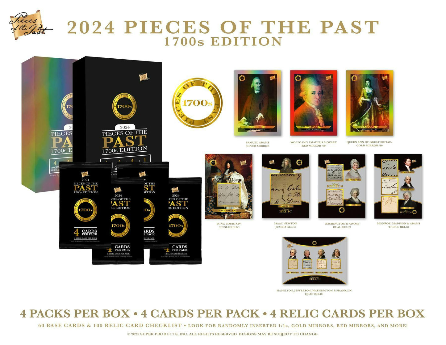 Pieces of the Past 1700s Edition Hobby Box (Super Break 2024) - Columbia Hobby - Sports Card Boxes - Toploaders - Card Savers