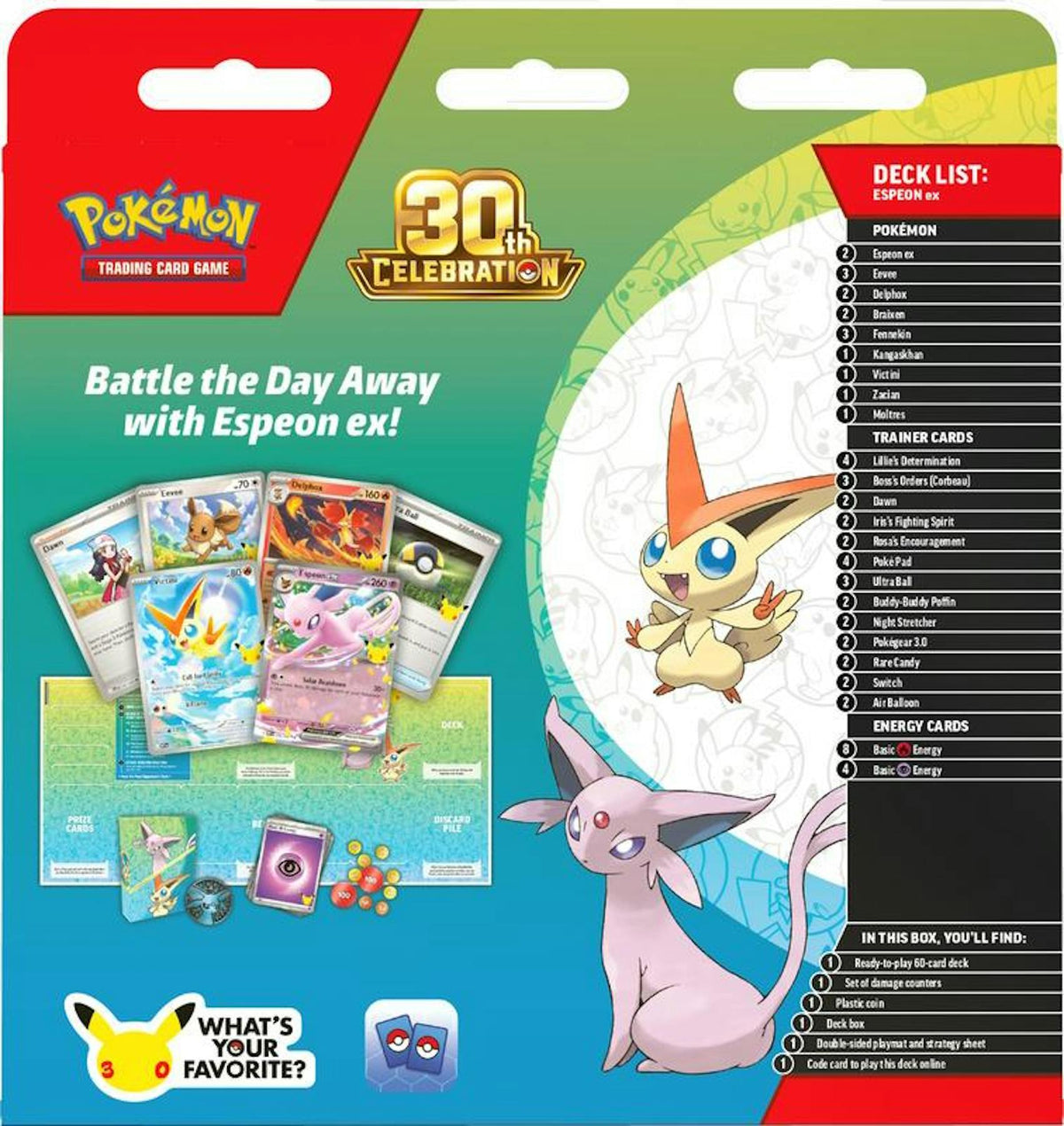 Pokemon TCG 30th Celebration Battle Deck (Espeon ex or Umbreon ex) image 4