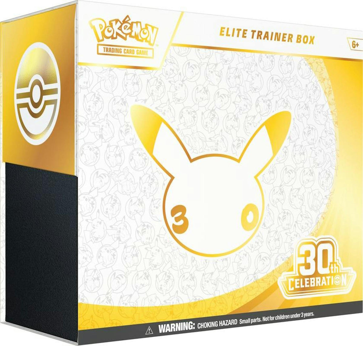 Pokemon TCG 30th Celebration Elite Trainer Box
Pokemon TCG 30th Celebration Elite Trainer Box contents
Pokemon 30th Celebration full-art foil Nidorina promo card
Pokemon TCG 30th Celebration Pikachu Rare card variations
Pokemon TCG 30th Celebration booster packs
Pokemon 30th Celebration Mewtwo ex Mew ex and Umbreon ex cards
